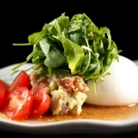 Burrata con guacamole en Gran Viana, Barrio Gótico